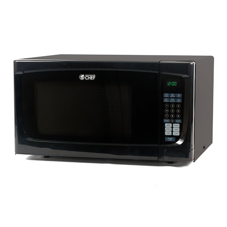 1.6 Cu.Ft.Countertop Microwave Oven,1000 Watts, Small Compact Size, 10 Power Levels, Black